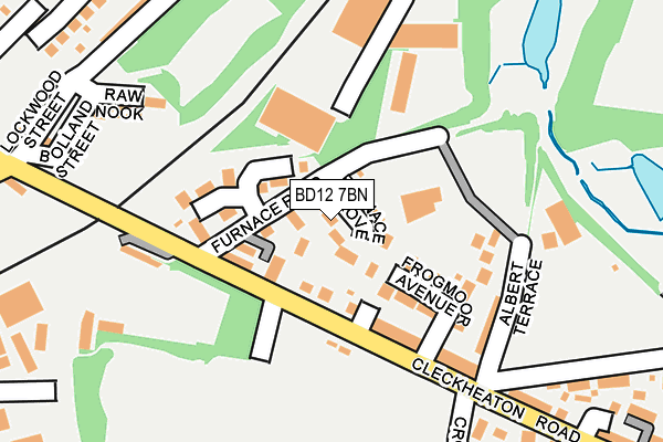 BD12 7BN map - OS OpenMap – Local (Ordnance Survey)