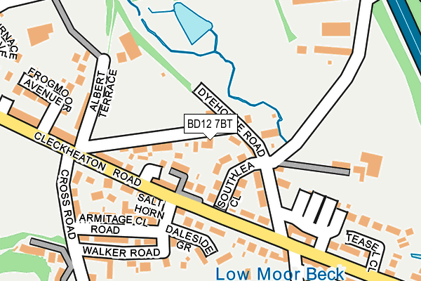 BD12 7BT map - OS OpenMap – Local (Ordnance Survey)