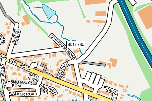 BD12 7BU map - OS OpenMap – Local (Ordnance Survey)