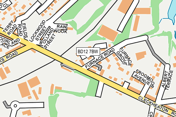 BD12 7BW map - OS OpenMap – Local (Ordnance Survey)