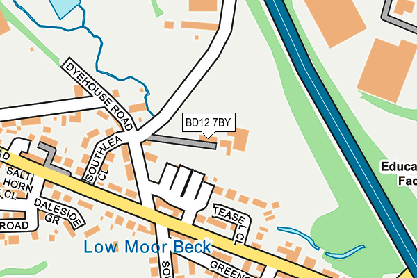 BD12 7BY map - OS OpenMap – Local (Ordnance Survey)