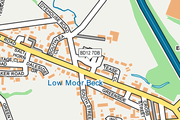 BD12 7DB map - OS OpenMap – Local (Ordnance Survey)