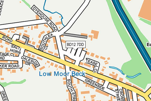 BD12 7DD map - OS OpenMap – Local (Ordnance Survey)