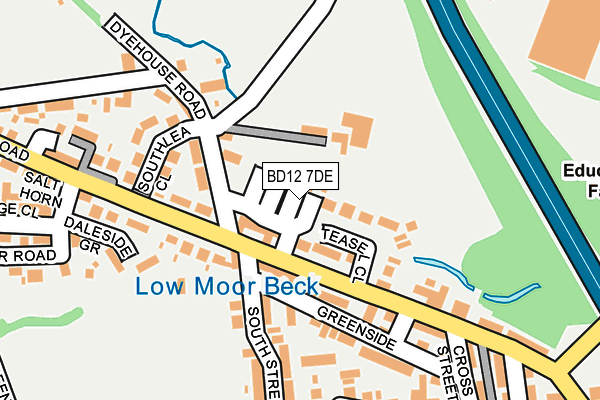 BD12 7DE map - OS OpenMap – Local (Ordnance Survey)