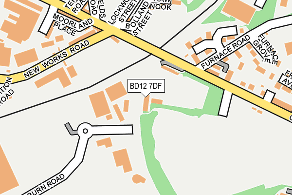 BD12 7DF map - OS OpenMap – Local (Ordnance Survey)
