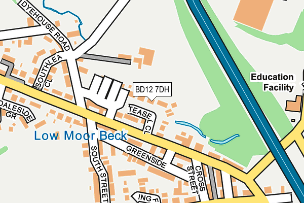 BD12 7DH map - OS OpenMap – Local (Ordnance Survey)