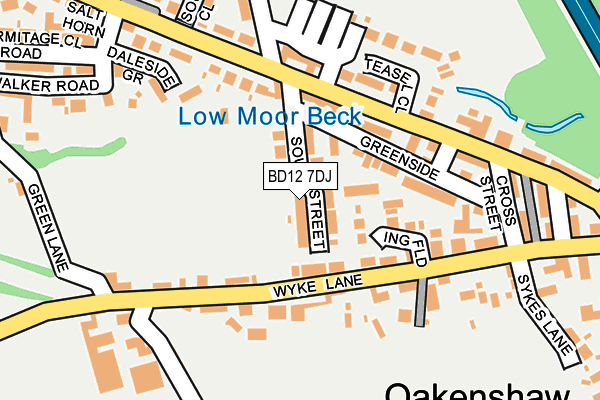BD12 7DJ map - OS OpenMap – Local (Ordnance Survey)