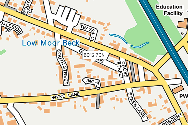 BD12 7DN map - OS OpenMap – Local (Ordnance Survey)