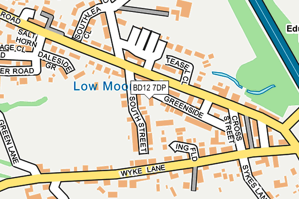 BD12 7DP map - OS OpenMap – Local (Ordnance Survey)