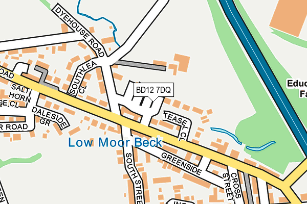 BD12 7DQ map - OS OpenMap – Local (Ordnance Survey)