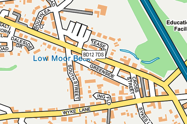 BD12 7DS map - OS OpenMap – Local (Ordnance Survey)