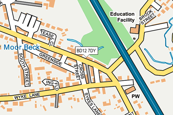 BD12 7DY map - OS OpenMap – Local (Ordnance Survey)