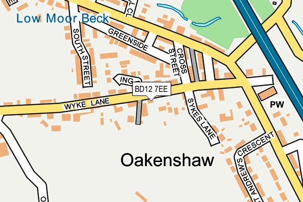 BD12 7EE map - OS OpenMap – Local (Ordnance Survey)