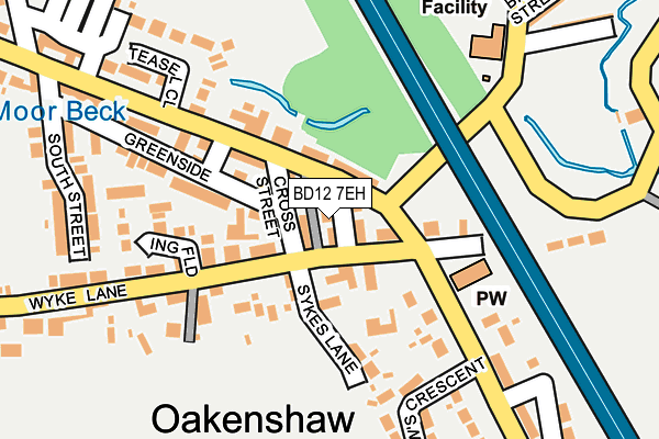 BD12 7EH map - OS OpenMap – Local (Ordnance Survey)