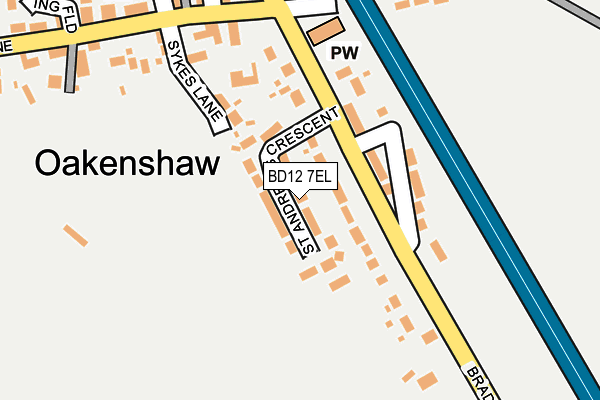 BD12 7EL map - OS OpenMap – Local (Ordnance Survey)