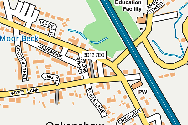 BD12 7EQ map - OS OpenMap – Local (Ordnance Survey)