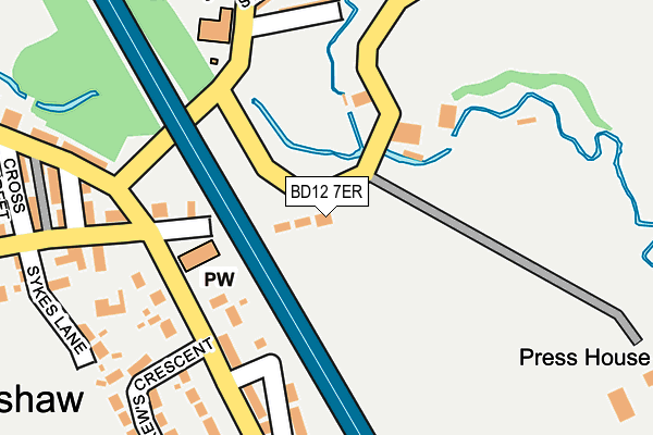 BD12 7ER map - OS OpenMap – Local (Ordnance Survey)