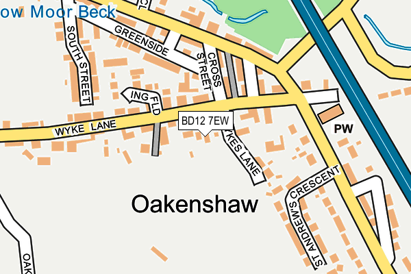 BD12 7EW map - OS OpenMap – Local (Ordnance Survey)