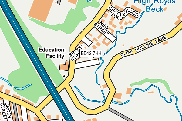 BD12 7HH map - OS OpenMap – Local (Ordnance Survey)