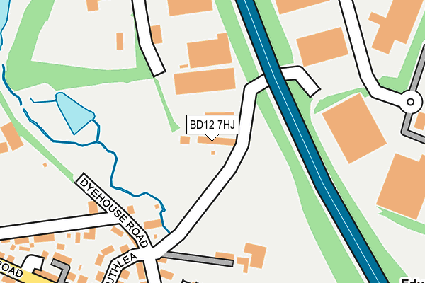 BD12 7HJ map - OS OpenMap – Local (Ordnance Survey)
