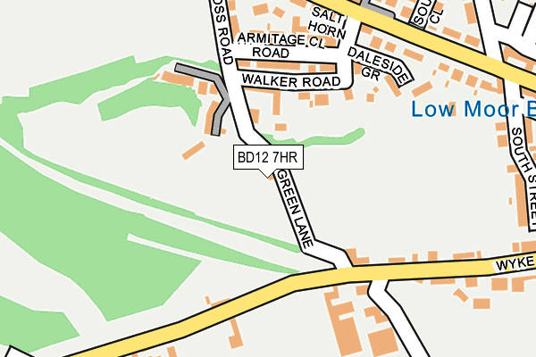 BD12 7HR map - OS OpenMap – Local (Ordnance Survey)
