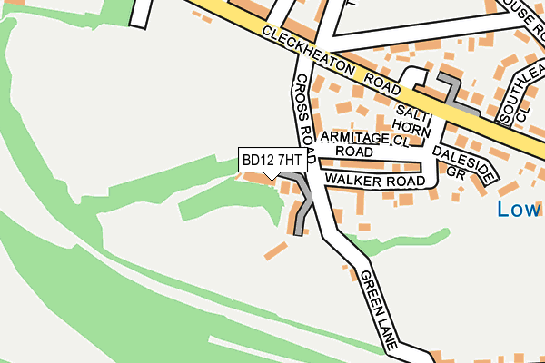 BD12 7HT map - OS OpenMap – Local (Ordnance Survey)