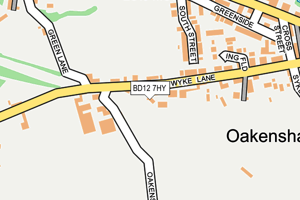 BD12 7HY map - OS OpenMap – Local (Ordnance Survey)