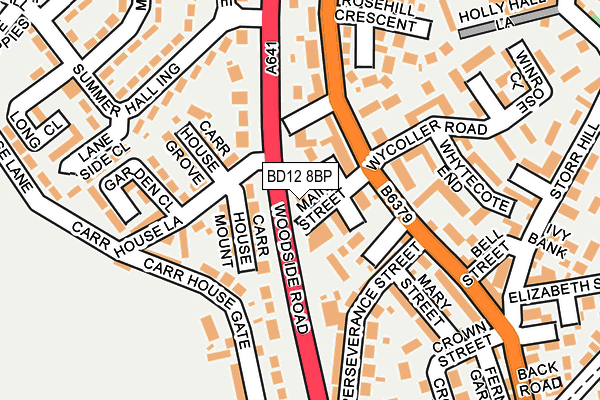 BD12 8BP map - OS OpenMap – Local (Ordnance Survey)