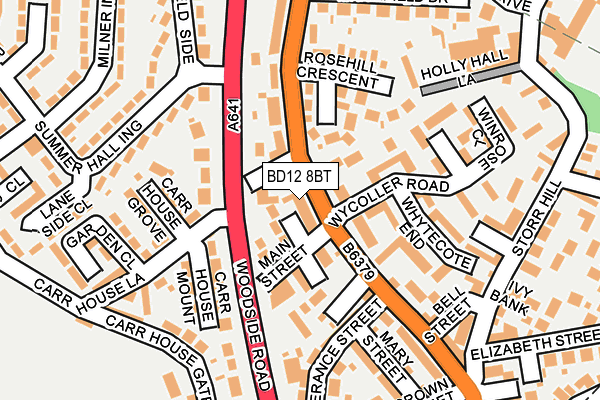 BD12 8BT map - OS OpenMap – Local (Ordnance Survey)