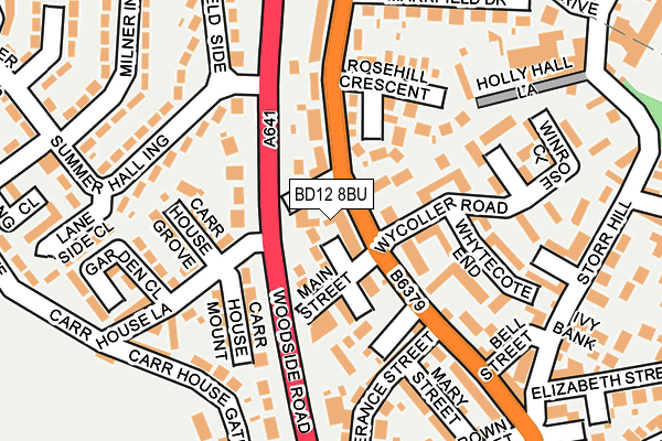 BD12 8BU map - OS OpenMap – Local (Ordnance Survey)