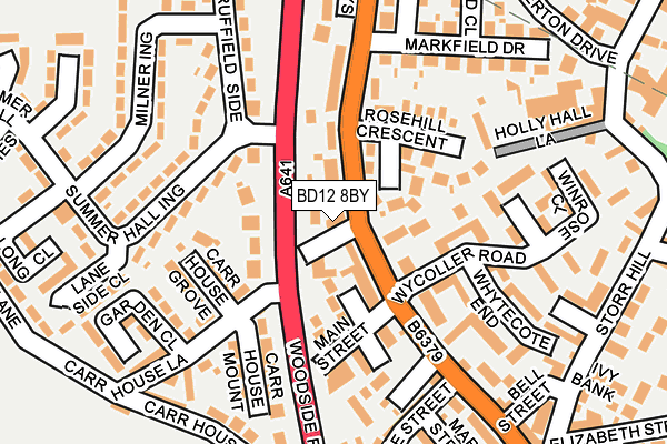 BD12 8BY map - OS OpenMap – Local (Ordnance Survey)