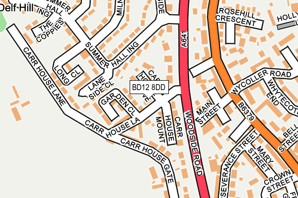 BD12 8DD map - OS OpenMap – Local (Ordnance Survey)