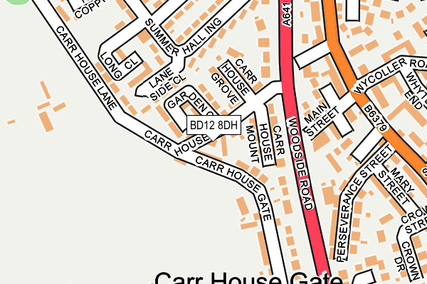 BD12 8DH map - OS OpenMap – Local (Ordnance Survey)