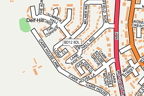 BD12 8DL map - OS OpenMap – Local (Ordnance Survey)