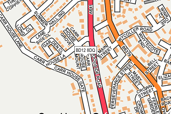 BD12 8DQ map - OS OpenMap – Local (Ordnance Survey)