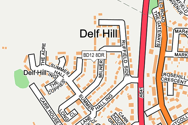 BD12 8DR map - OS OpenMap – Local (Ordnance Survey)