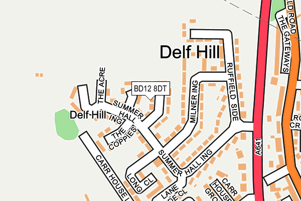 BD12 8DT map - OS OpenMap – Local (Ordnance Survey)