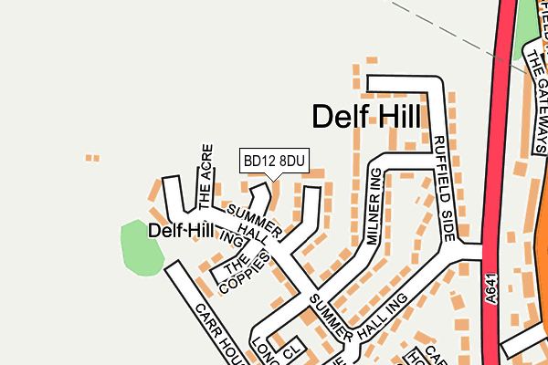 BD12 8DU map - OS OpenMap – Local (Ordnance Survey)