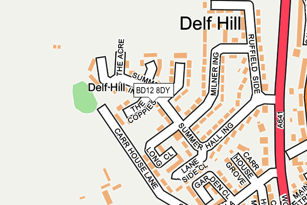 BD12 8DY map - OS OpenMap – Local (Ordnance Survey)