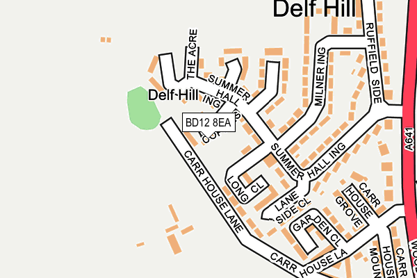 BD12 8EA map - OS OpenMap – Local (Ordnance Survey)