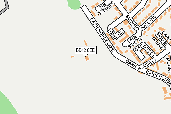 BD12 8EE map - OS OpenMap – Local (Ordnance Survey)