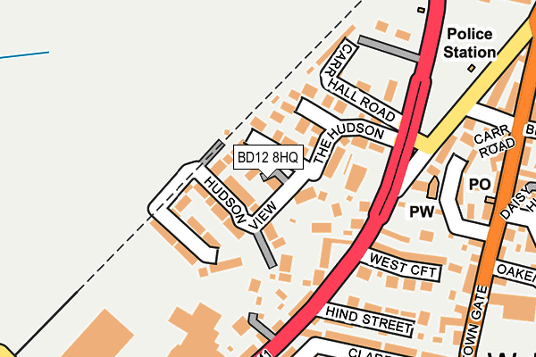 BD12 8HQ map - OS OpenMap – Local (Ordnance Survey)