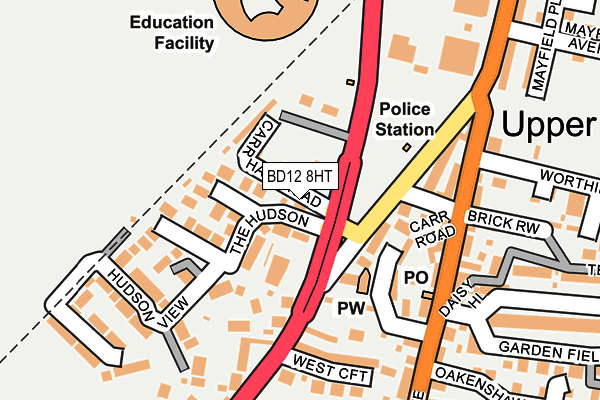 BD12 8HT map - OS OpenMap – Local (Ordnance Survey)