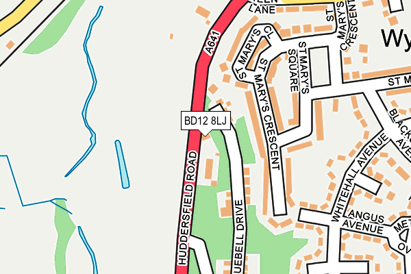 BD12 8LJ map - OS OpenMap – Local (Ordnance Survey)