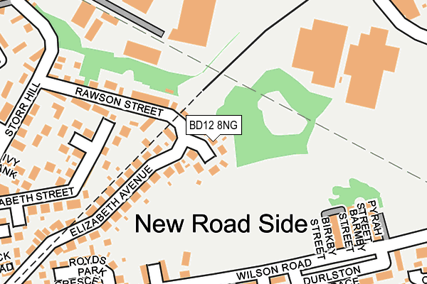 BD12 8NG map - OS OpenMap – Local (Ordnance Survey)