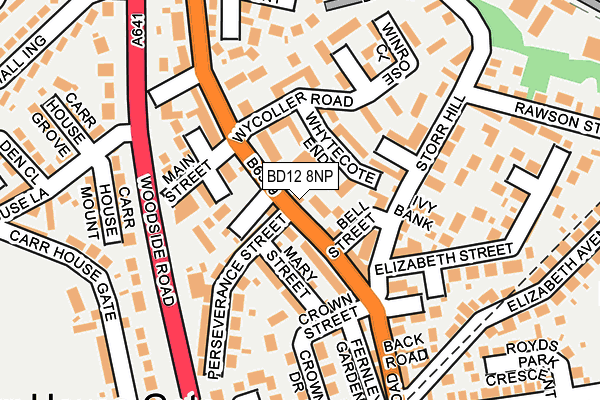 BD12 8NP map - OS OpenMap – Local (Ordnance Survey)