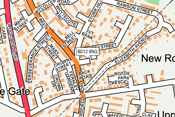 BD12 8NQ map - OS OpenMap – Local (Ordnance Survey)
