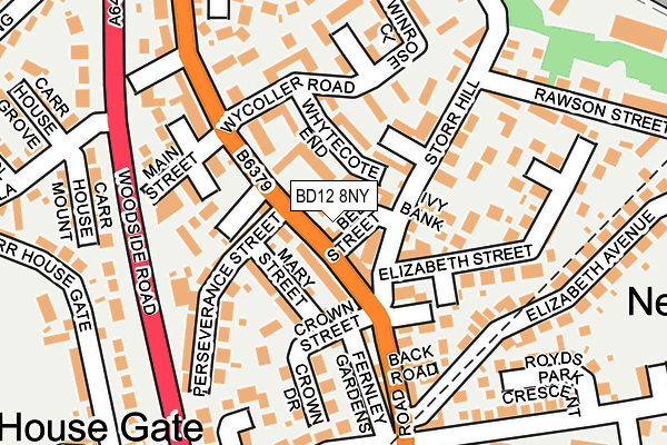 BD12 8NY map - OS OpenMap – Local (Ordnance Survey)