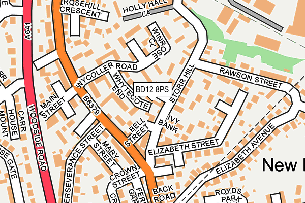 BD12 8PS map - OS OpenMap – Local (Ordnance Survey)