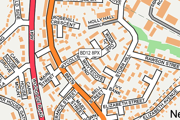 BD12 8PX map - OS OpenMap – Local (Ordnance Survey)